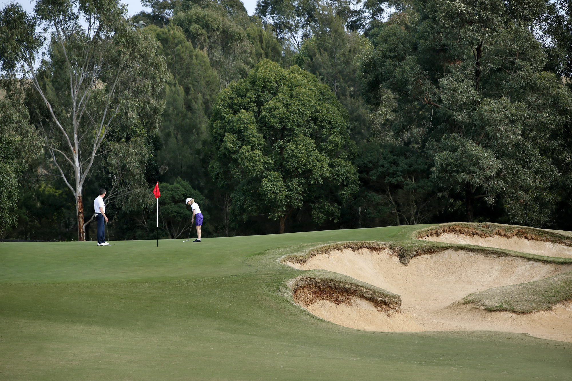 ชาเตออีลานแอดเดอะวินเทจฮันเตอร์วัลเลย์ Hotel โพโคลบิน ภายนอก รูปภาพ Golfers on the green of the 12th hole at the 2006 PGA Championship